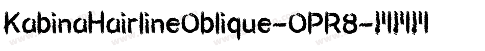 KabinaHairlineOblique-OPR8字体转换