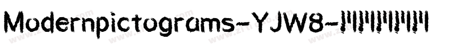 Modernpictograms-YJW8字体转换