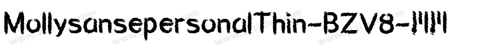 MollysansepersonalThin-BZV8字体转换
