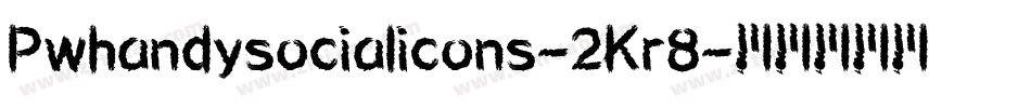 Pwhandysocialicons-2Kr8字体转换