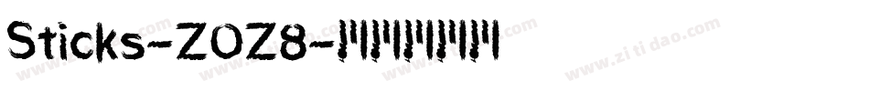 Sticks-ZOZ8字体转换
