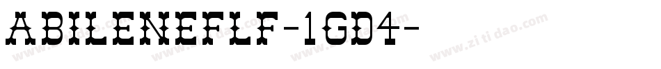 Abileneflf-1GD4字体转换