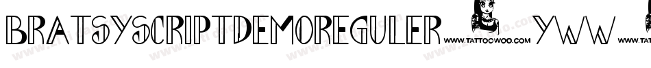 BratsyScriptDemoReguler-yww0Z字体转换