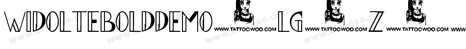 WidolteBoldDemo-lG0Z字体转换