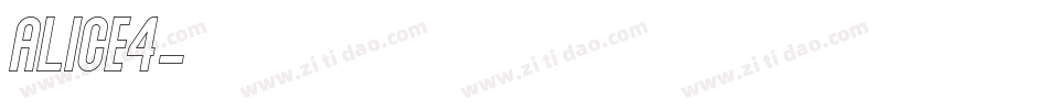 Alice4字体转换