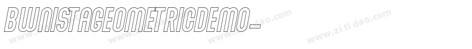bwnistageometricdemo字体转换