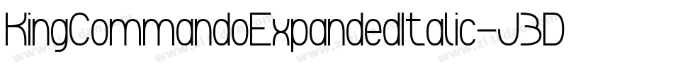 KingCommandoExpandedItalic-J3D7字体转换