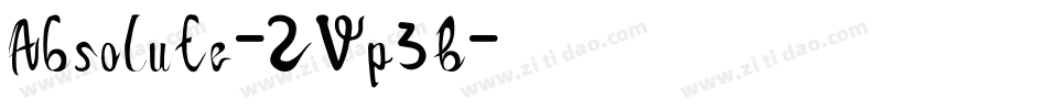 Absolute-ZVp3B字体转换