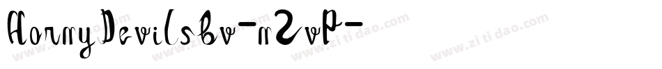 HornyDevilsBv-nZvP字体转换