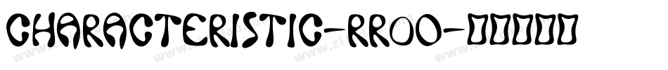 Characteristic-rR0O字体转换
