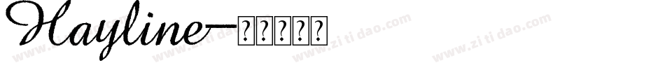 Hayline字体转换