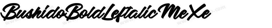 BushidoBoldLeftalic-MeXe字体转换