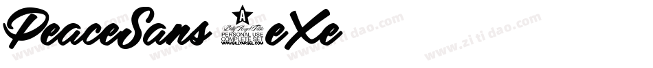 PeaceSans-2eXe字体转换