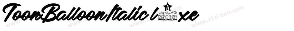 ToonBalloonItalic-l2xe字体转换