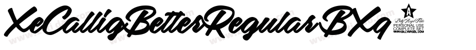 XeCalligBetterRegular-BXq3字体转换