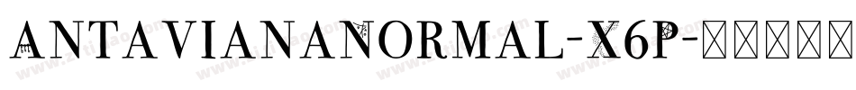 AntavianaNormal-X6P字体转换