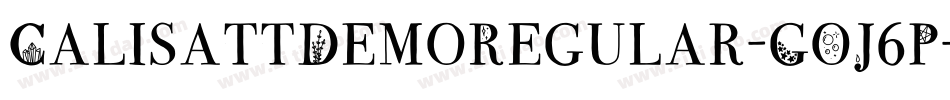 CalisattDemoRegular-GOJ6P字体转换