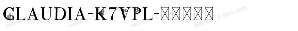 Claudia-K7VPl字体转换