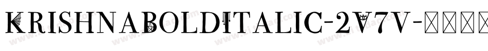 KrishnaBoldItalic-2V7v字体转换
