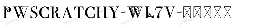 Pwscratchy-WL7v字体转换