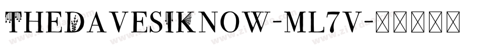 TheDavesIKnow-ml7v字体转换