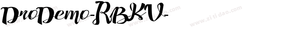 DroDemo-RBKV字体转换