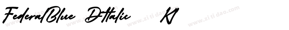 FederalBlue3DItalic-29Kl字体转换
