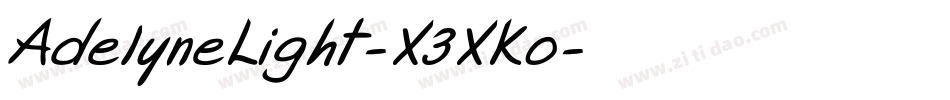 AdelyneLight-X3XKo字体转换