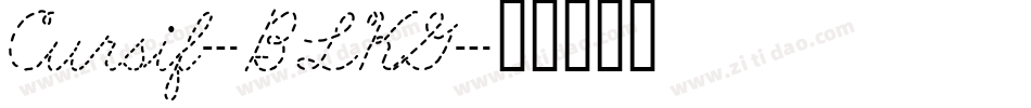 Cursif-BLKG字体转换