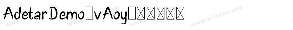 AdetarDemo-VAoy字体转换