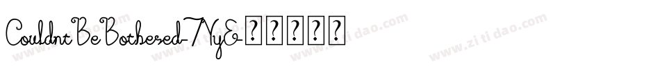CouldntBeBothered-7YyE字体转换