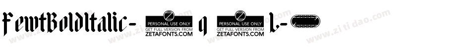 FewtBoldItalic-9q2L字体转换