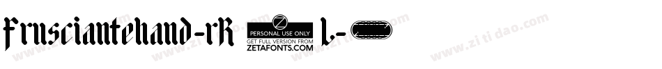 Frusciantehand-rR2L字体转换 Frusciantehand-rR2L字体转换