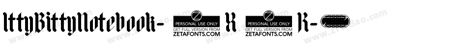IttyBittyNotebook-2X7K字体转换