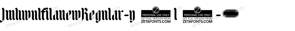JmhwulfilanewRegular-y2l5字体转换
