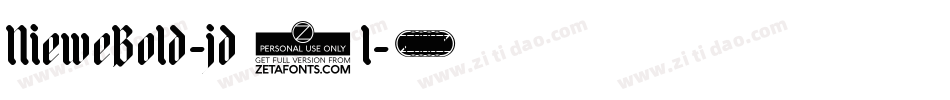 NieweBold-jd2l字体转换