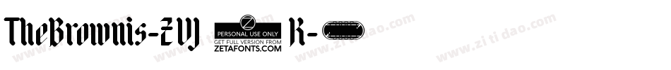 TheBrownis-ZVJ7K字体转换