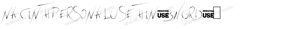 Nacinthpersonalusethin-BWGrd字体转换