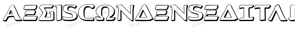 AegisCondensedItalic-Y26o字体转换