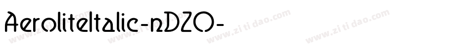 AeroliteItalic-nDZO字体转换
