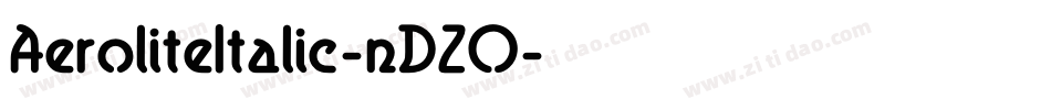 AeroliteItalic-nDZO字体转换