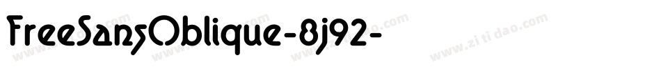 FreeSansOblique-8j92字体转换