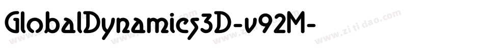 GlobalDynamics3D-v92M字体转换