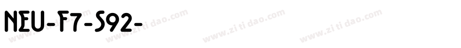 NEU-F7-S92字体转换