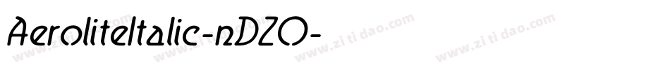AeroliteItalic-nDZO字体转换