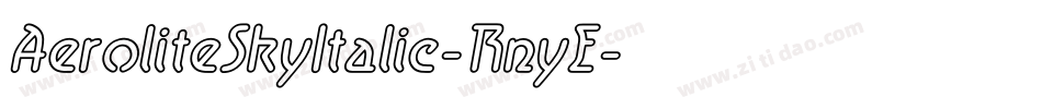 AeroliteSkyItalic-RnyE字体转换