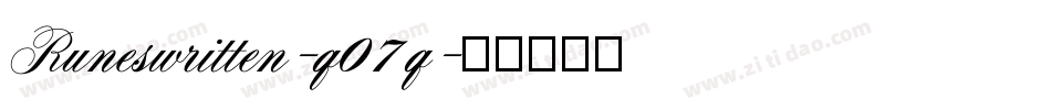 Runeswritten-q07q字体转换