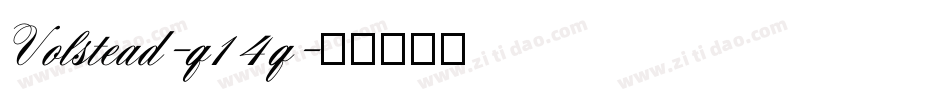 Volstead-q14q字体转换