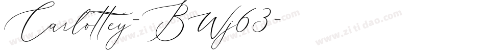 Carlottey-BWj63字体转换