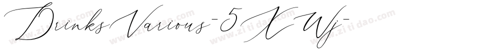DrinksVarious-5XWj字体转换